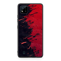 Thumbnail for Realme C11 2021 Red Paint Θήκη Αγίου Βαλεντίνου από τη Smartfits με σχέδιο στο πίσω μέρος και μαύρο περίβλημα | Smartphone case with colorful back and black bezels by Smartfits