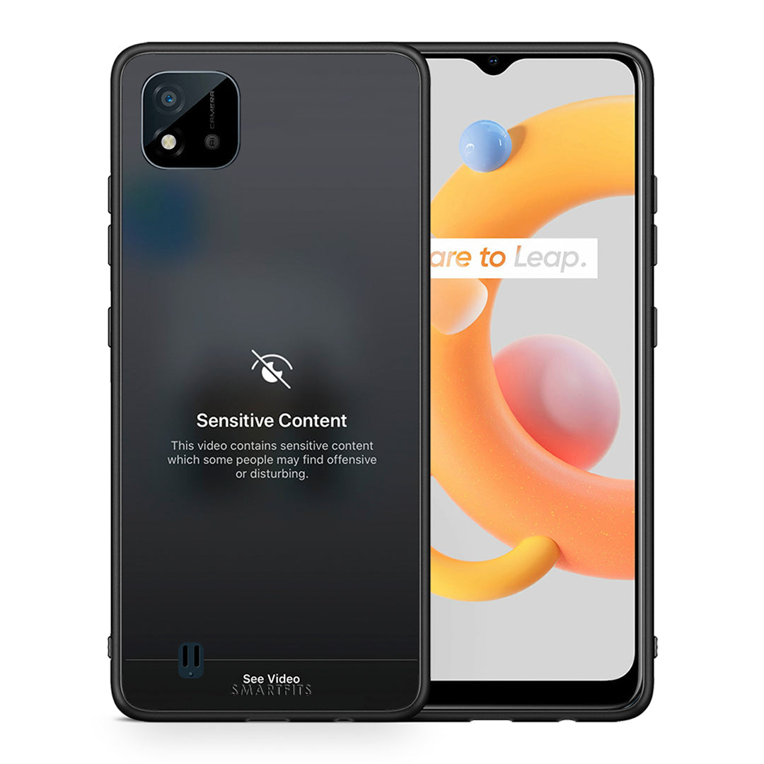 Θήκη Realme C11 2021 Sensitive Content από τη Smartfits με σχέδιο στο πίσω μέρος και μαύρο περίβλημα | Realme C11 2021 Sensitive Content case with colorful back and black bezels