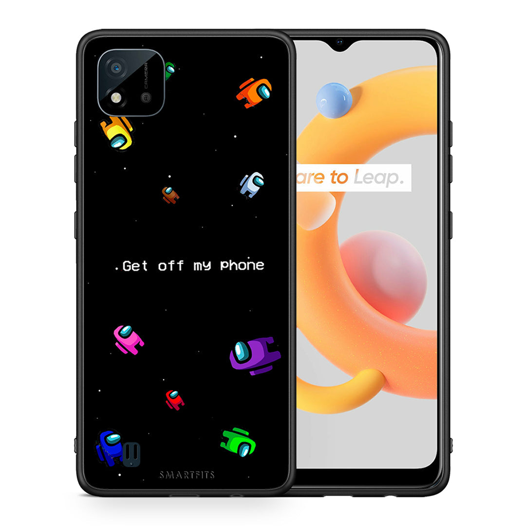 Θήκη Realme C11 2021 AFK Text από τη Smartfits με σχέδιο στο πίσω μέρος και μαύρο περίβλημα | Realme C11 2021 AFK Text case with colorful back and black bezels