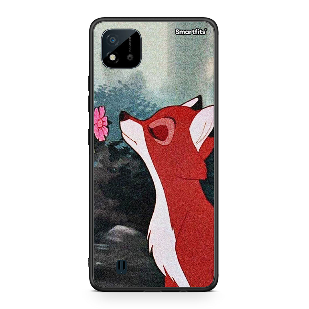 Realme C11 2021 Tod And Vixey Love 2 θήκη από τη Smartfits με σχέδιο στο πίσω μέρος και μαύρο περίβλημα | Smartphone case with colorful back and black bezels by Smartfits