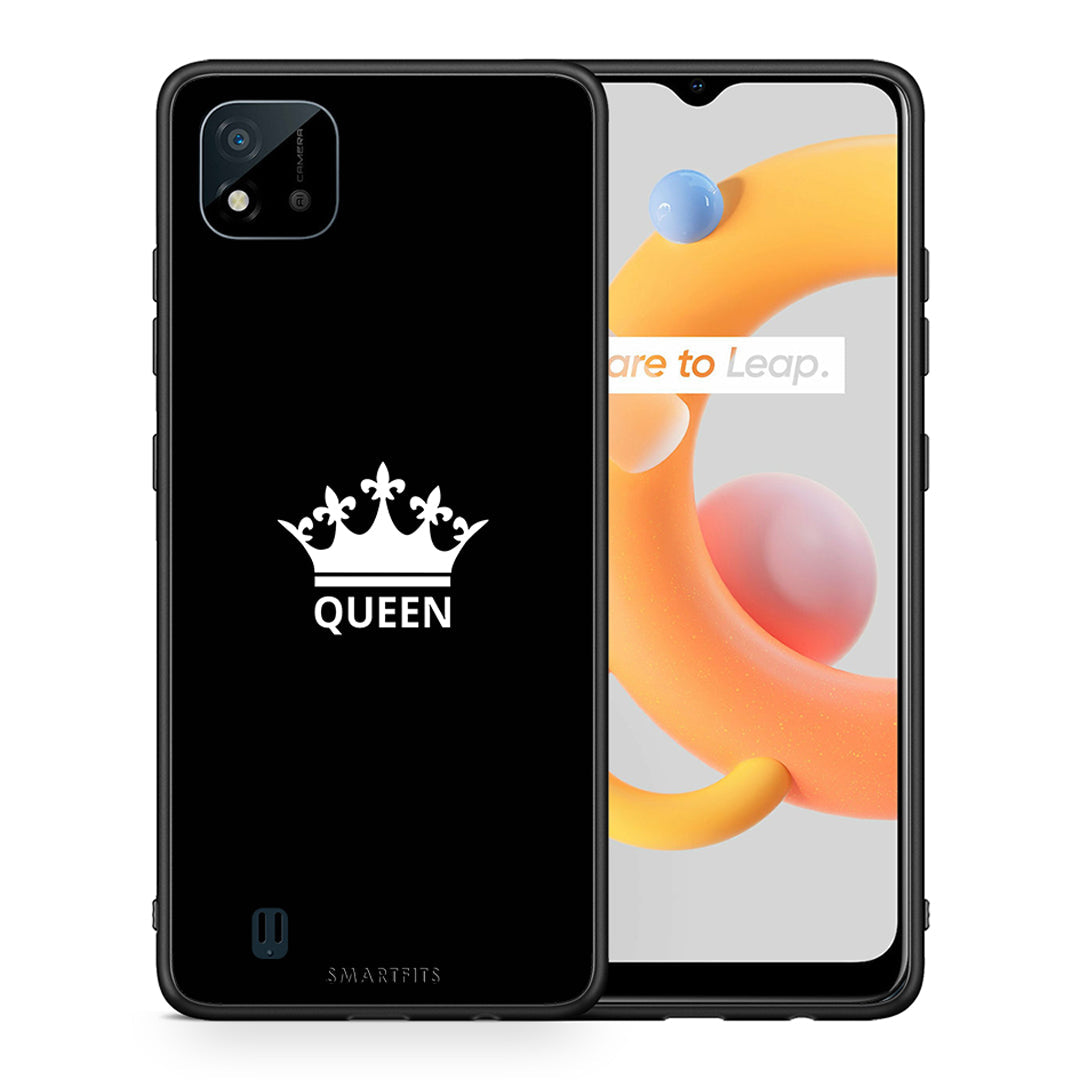 Θήκη Realme C11 2021 Queen Valentine από τη Smartfits με σχέδιο στο πίσω μέρος και μαύρο περίβλημα | Realme C11 2021 Queen Valentine case with colorful back and black bezels