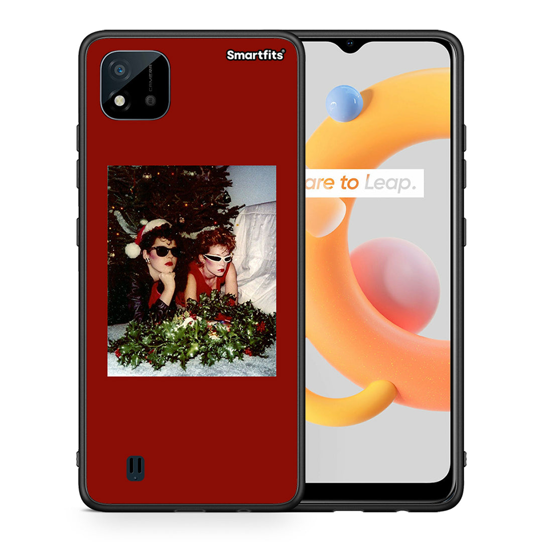 Θήκη Realme C11 2021 Waiting For Xmas από τη Smartfits με σχέδιο στο πίσω μέρος και μαύρο περίβλημα | Realme C11 2021 Waiting For Xmas case with colorful back and black bezels
