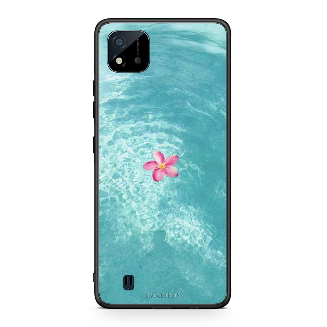 Realme C11 2021 Water Flower Θήκη από τη Smartfits με σχέδιο στο πίσω μέρος και μαύρο περίβλημα | Smartphone case with colorful back and black bezels by Smartfits