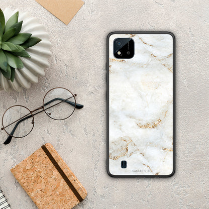 White Gold Marble - Realme C11 2021 / C20 θήκη