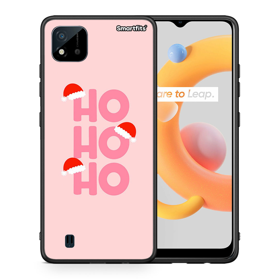Θήκη Realme C11 2021 Xmas Ho Ho Ho από τη Smartfits με σχέδιο στο πίσω μέρος και μαύρο περίβλημα | Realme C11 2021 Xmas Ho Ho Ho case with colorful back and black bezels