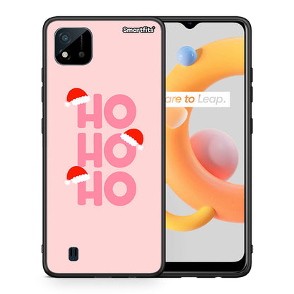 Θήκη Realme C11 2021 Xmas Ho Ho Ho από τη Smartfits με σχέδιο στο πίσω μέρος και μαύρο περίβλημα | Realme C11 2021 Xmas Ho Ho Ho case with colorful back and black bezels