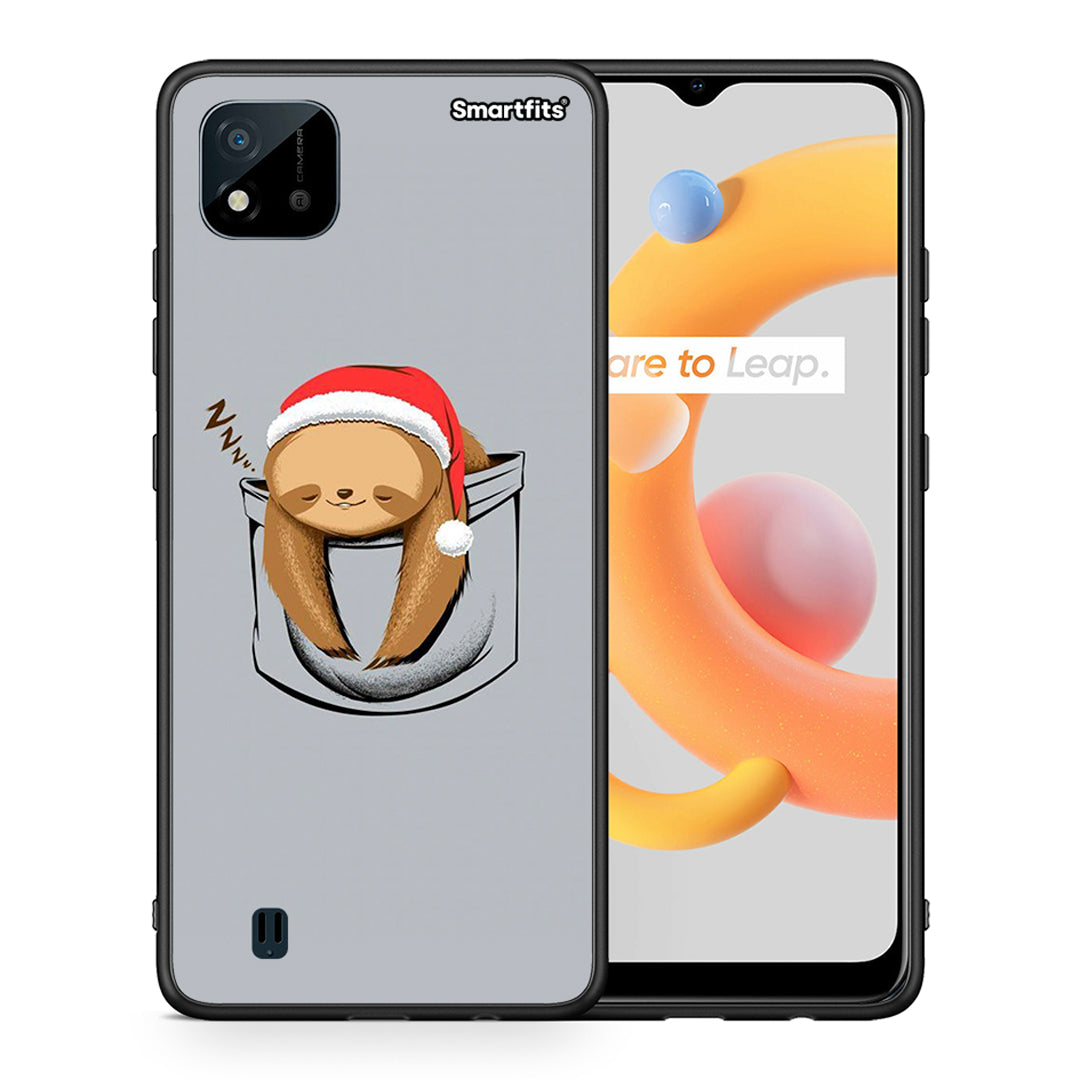 Θήκη Realme C11 2021 Xmas Zzzz από τη Smartfits με σχέδιο στο πίσω μέρος και μαύρο περίβλημα | Realme C11 2021 Xmas Zzzz case with colorful back and black bezels