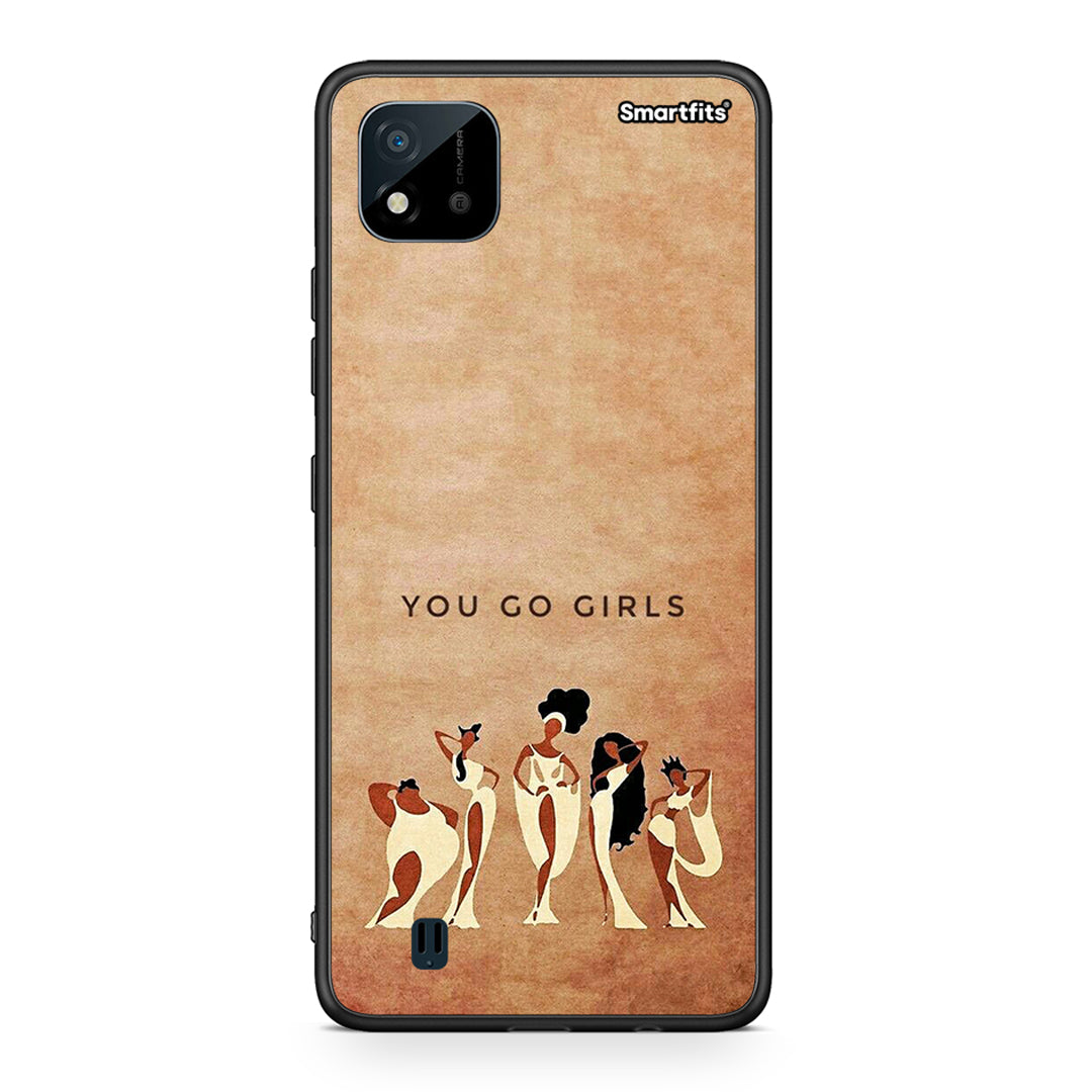 Realme C11 2021 You Go Girl θήκη από τη Smartfits με σχέδιο στο πίσω μέρος και μαύρο περίβλημα | Smartphone case with colorful back and black bezels by Smartfits