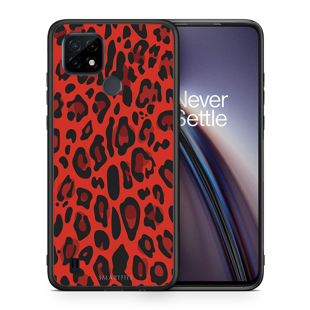 Animal Red Leopard - Realme C21 θήκη