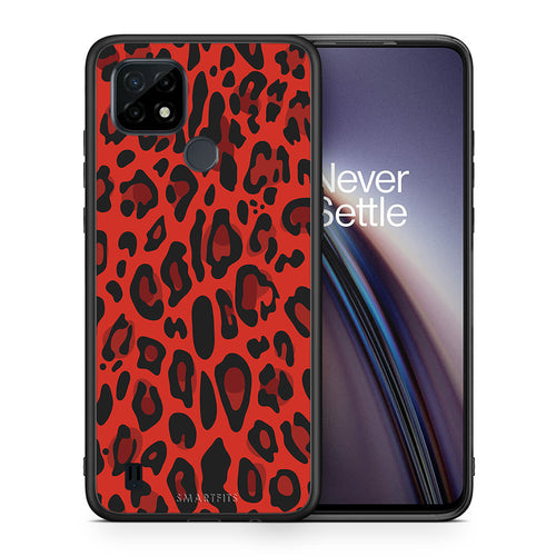 Animal Red Leopard - Realme C21 θήκη