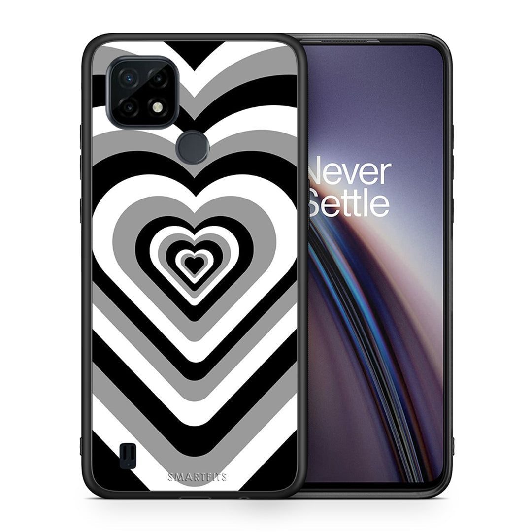 Black Hearts - Realme C21 θήκη