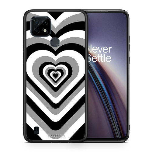 Black Hearts - Realme C21 θήκη