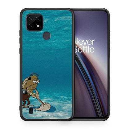 Θήκη Realme C21 Clean The Ocean από τη Smartfits με σχέδιο στο πίσω μέρος και μαύρο περίβλημα |Realme C21 Clean The Ocean case with colorful back and black bezels