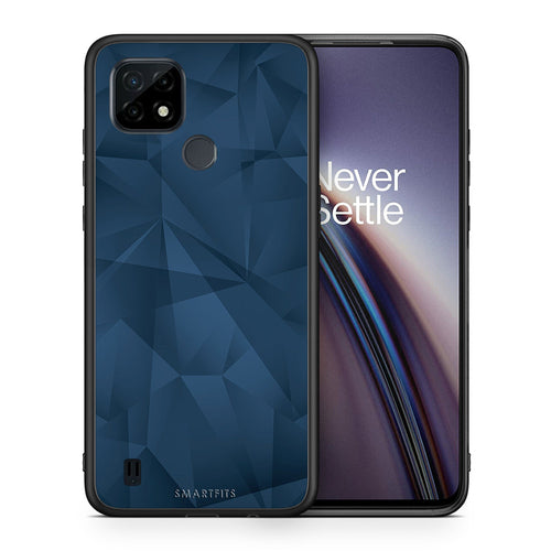 Geometric Blue Abstract - Realme C21 θήκη