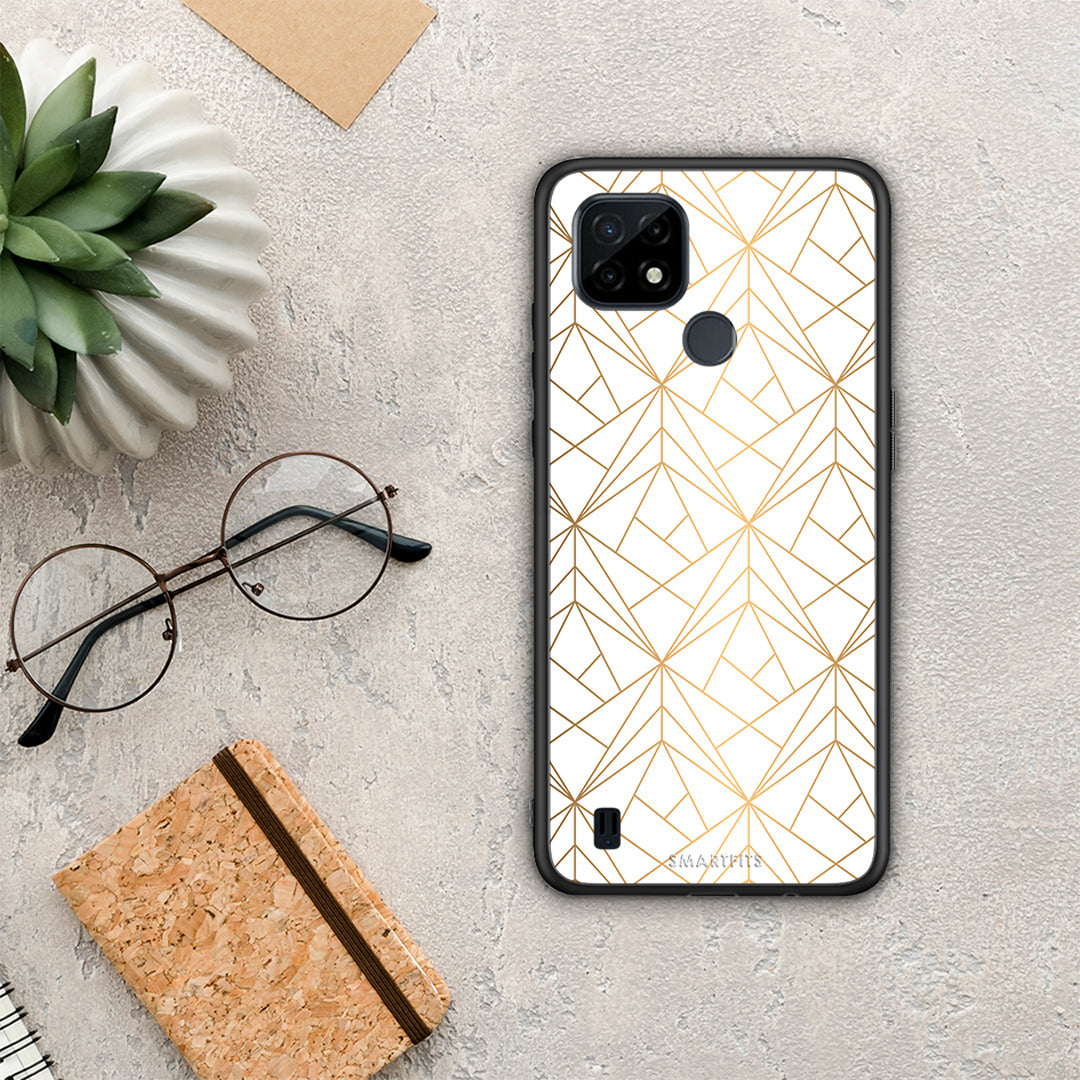 Geometric Luxury White - Realme C21 θήκη