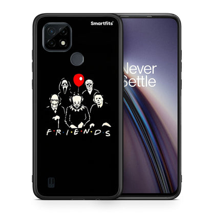 Θήκη Realme C21 Halloween Friends από τη Smartfits με σχέδιο στο πίσω μέρος και μαύρο περίβλημα |Realme C21 Halloween Friends case with colorful back and black bezels