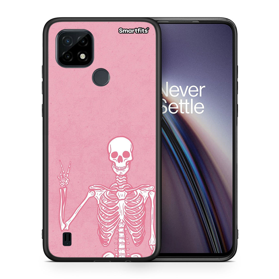 Θήκη Realme C21 Halloween Motivation από τη Smartfits με σχέδιο στο πίσω μέρος και μαύρο περίβλημα |Realme C21 Halloween Motivation case with colorful back and black bezels