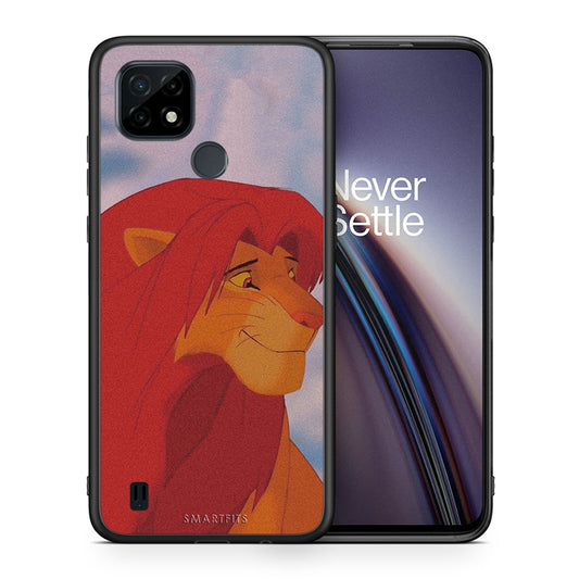 Θήκη Αγίου Βαλεντίνου Realme C21 Lion Love 1 από τη Smartfits με σχέδιο στο πίσω μέρος και μαύρο περίβλημα |Realme C21 Lion Love 1 case with colorful back and black bezels