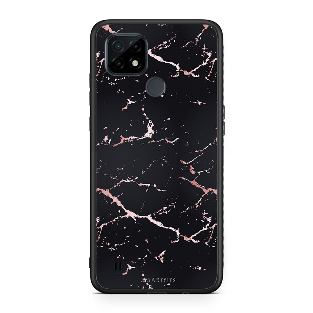 Marble Black Rosegold - Realme C21 θήκη