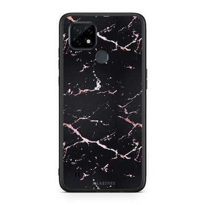 Marble Black Rosegold - Realme C21 θήκη