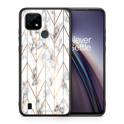 Marble Gold Geometric - Realme C21 θήκη