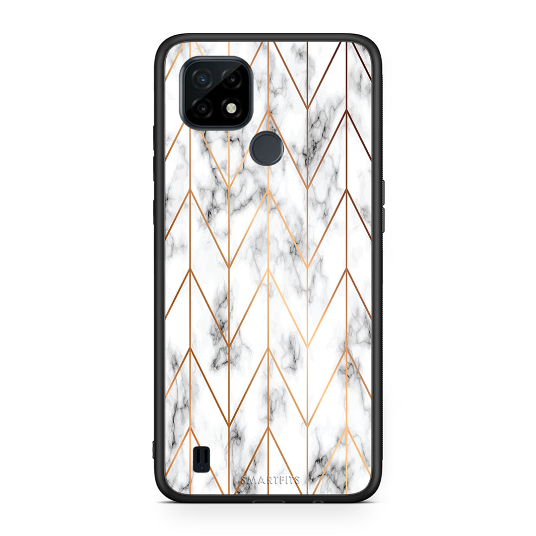 Marble Gold Geometric - Realme C21 θήκη