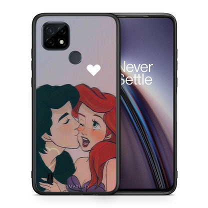 Θήκη Αγίου Βαλεντίνου Realme C21 Mermaid Love από τη Smartfits με σχέδιο στο πίσω μέρος και μαύρο περίβλημα |Realme C21 Mermaid Love case with colorful back and black bezels