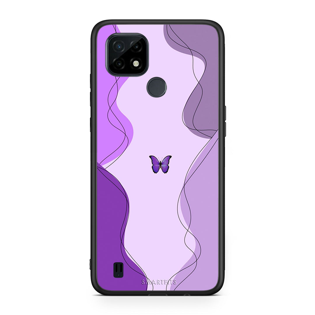 Purple Mariposa - Realme C21 θήκη