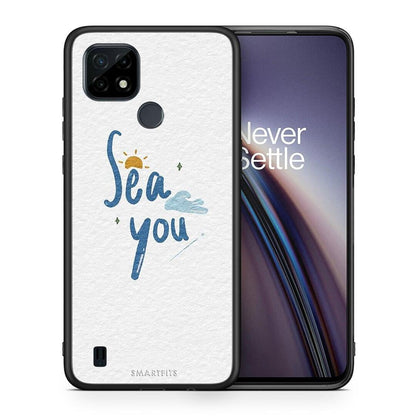 Θήκη Realme C21 Sea You από τη Smartfits με σχέδιο στο πίσω μέρος και μαύρο περίβλημα |Realme C21 Sea You case with colorful back and black bezels