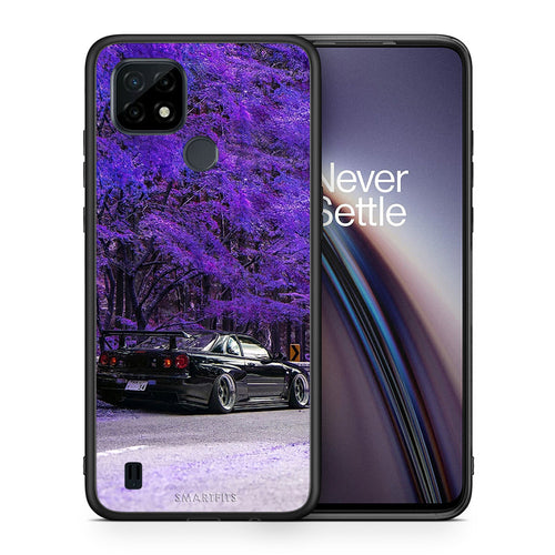 Θήκη Αγίου Βαλεντίνου Realme C21 Super Car από τη Smartfits με σχέδιο στο πίσω μέρος και μαύρο περίβλημα |Realme C21 Super Car case with colorful back and black bezels