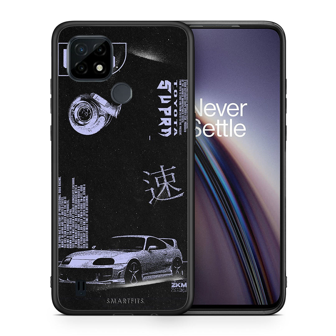 Θήκη Αγίου Βαλεντίνου Realme C21 Tokyo Drift από τη Smartfits με σχέδιο στο πίσω μέρος και μαύρο περίβλημα |Realme C21 Tokyo Drift case with colorful back and black bezels