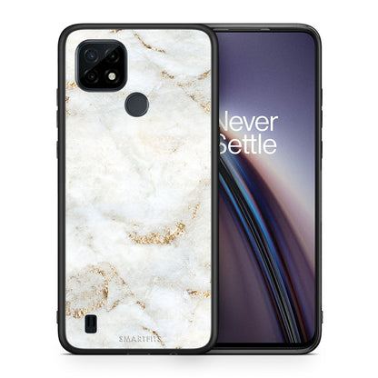 White Gold Marble - Realme C21 θήκη