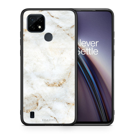 White Gold Marble - Realme C21 θήκη