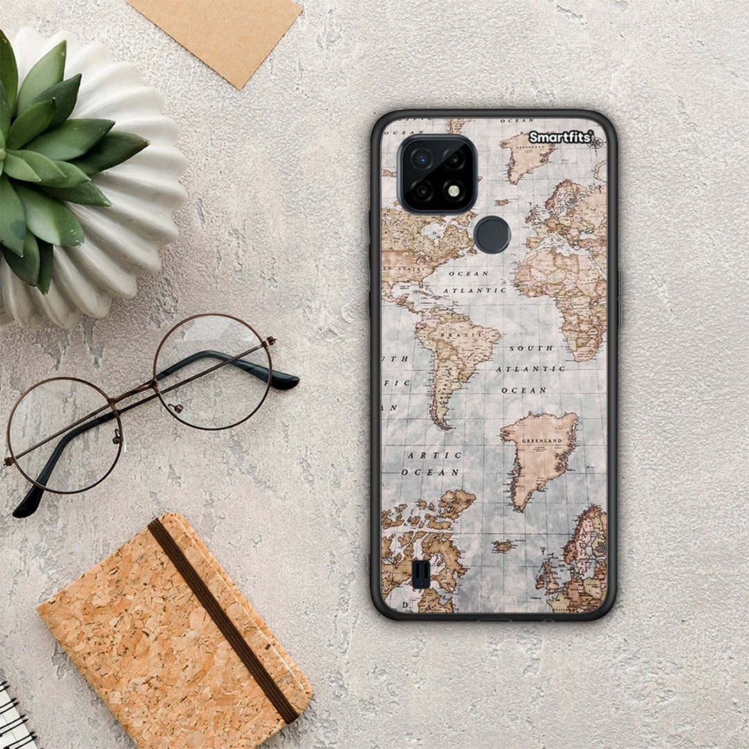 World Map - Realme C21 θήκη