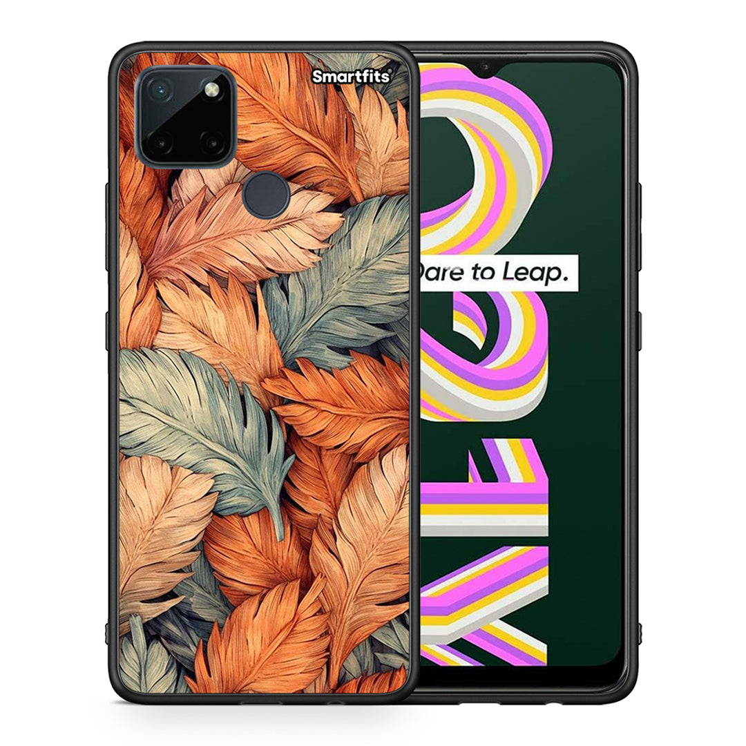 Θήκη Realme C21Y / C25Y / 7i (Global) Autumn Leaves από τη Smartfits με σχέδιο στο πίσω μέρος και μαύρο περίβλημα | Realme C21Y / C25Y / 7i (Global) Autumn Leaves case with colorful back and black bezels