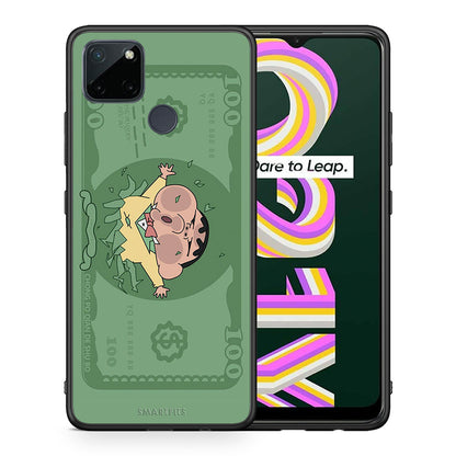 Θήκη Αγίου Βαλεντίνου Realme C21Y / C25Y / 7i (Global) Big Money από τη Smartfits με σχέδιο στο πίσω μέρος και μαύρο περίβλημα | Realme C21Y / C25Y / 7i (Global) Big Money case with colorful back and black bezels