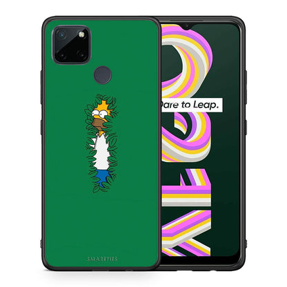 Θήκη Αγίου Βαλεντίνου Realme C21Y / C25Y / 7i (Global) Bush Man από τη Smartfits με σχέδιο στο πίσω μέρος και μαύρο περίβλημα | Realme C21Y / C25Y / 7i (Global) Bush Man case with colorful back and black bezels