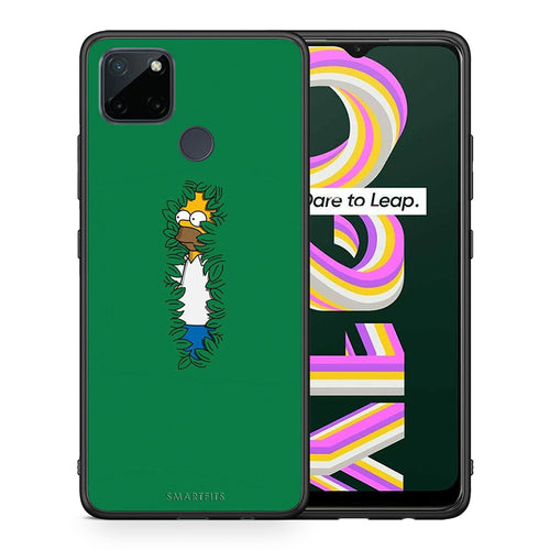 Θήκη Αγίου Βαλεντίνου Realme C21Y / C25Y / 7i (Global) Bush Man από τη Smartfits με σχέδιο στο πίσω μέρος και μαύρο περίβλημα | Realme C21Y / C25Y / 7i (Global) Bush Man case with colorful back and black bezels