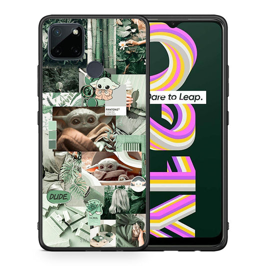 Θήκη Αγίου Βαλεντίνου Realme C21Y / C25Y / 7i (Global) Collage Dude από τη Smartfits με σχέδιο στο πίσω μέρος και μαύρο περίβλημα | Realme C21Y / C25Y / 7i (Global) Collage Dude case with colorful back and black bezels