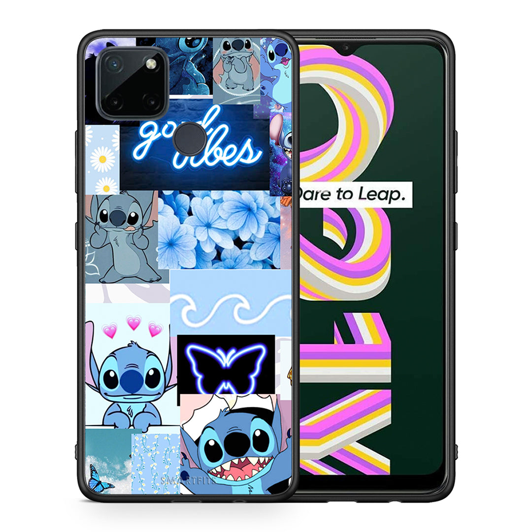 Θήκη Αγίου Βαλεντίνου Realme C21Y / C25Y / 7i (Global) Collage Good Vibes από τη Smartfits με σχέδιο στο πίσω μέρος και μαύρο περίβλημα | Realme C21Y / C25Y / 7i (Global) Collage Good Vibes case with colorful back and black bezels