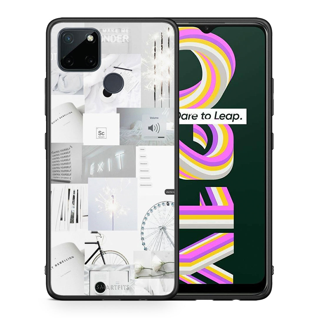 Θήκη Αγίου Βαλεντίνου Realme C21Y / C25Y / 7i (Global) Collage Make Me Wonder από τη Smartfits με σχέδιο στο πίσω μέρος και μαύρο περίβλημα | Realme C21Y / C25Y / 7i (Global) Collage Make Me Wonder case with colorful back and black bezels