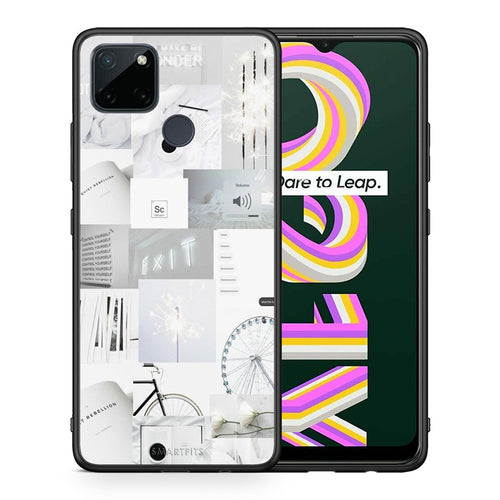 Θήκη Αγίου Βαλεντίνου Realme C21Y / C25Y / 7i (Global) Collage Make Me Wonder από τη Smartfits με σχέδιο στο πίσω μέρος και μαύρο περίβλημα | Realme C21Y / C25Y / 7i (Global) Collage Make Me Wonder case with colorful back and black bezels