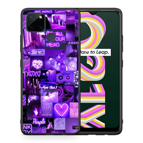 Θήκη Αγίου Βαλεντίνου Realme C21Y / C25Y / 7i (Global) Collage Stay Wild από τη Smartfits με σχέδιο στο πίσω μέρος και μαύρο περίβλημα | Realme C21Y / C25Y / 7i (Global) Collage Stay Wild case with colorful back and black bezels
