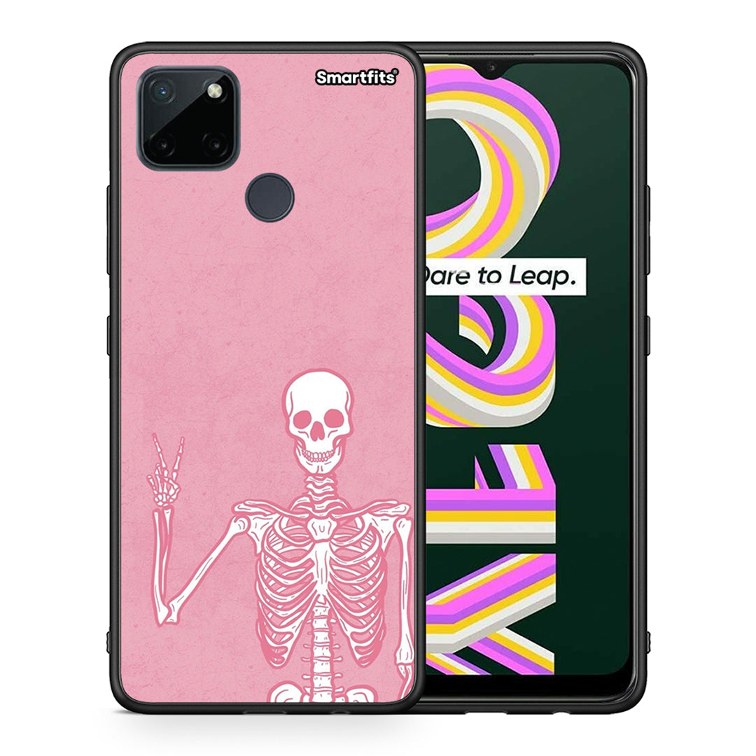 Θήκη Realme C21Y / C25Y / 7i (Global) Halloween Motivation από τη Smartfits με σχέδιο στο πίσω μέρος και μαύρο περίβλημα | Realme C21Y / C25Y / 7i (Global) Halloween Motivation case with colorful back and black bezels