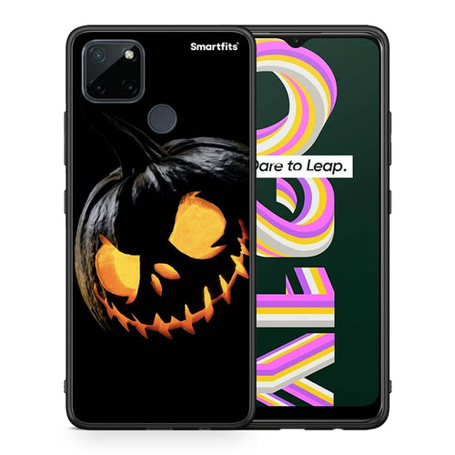 Θήκη Realme C21Y / C25Y / 7i (Global) Halloween Scary Pumpkin από τη Smartfits με σχέδιο στο πίσω μέρος και μαύρο περίβλημα | Realme C21Y / C25Y / 7i (Global) Halloween Scary Pumpkin case with colorful back and black bezels