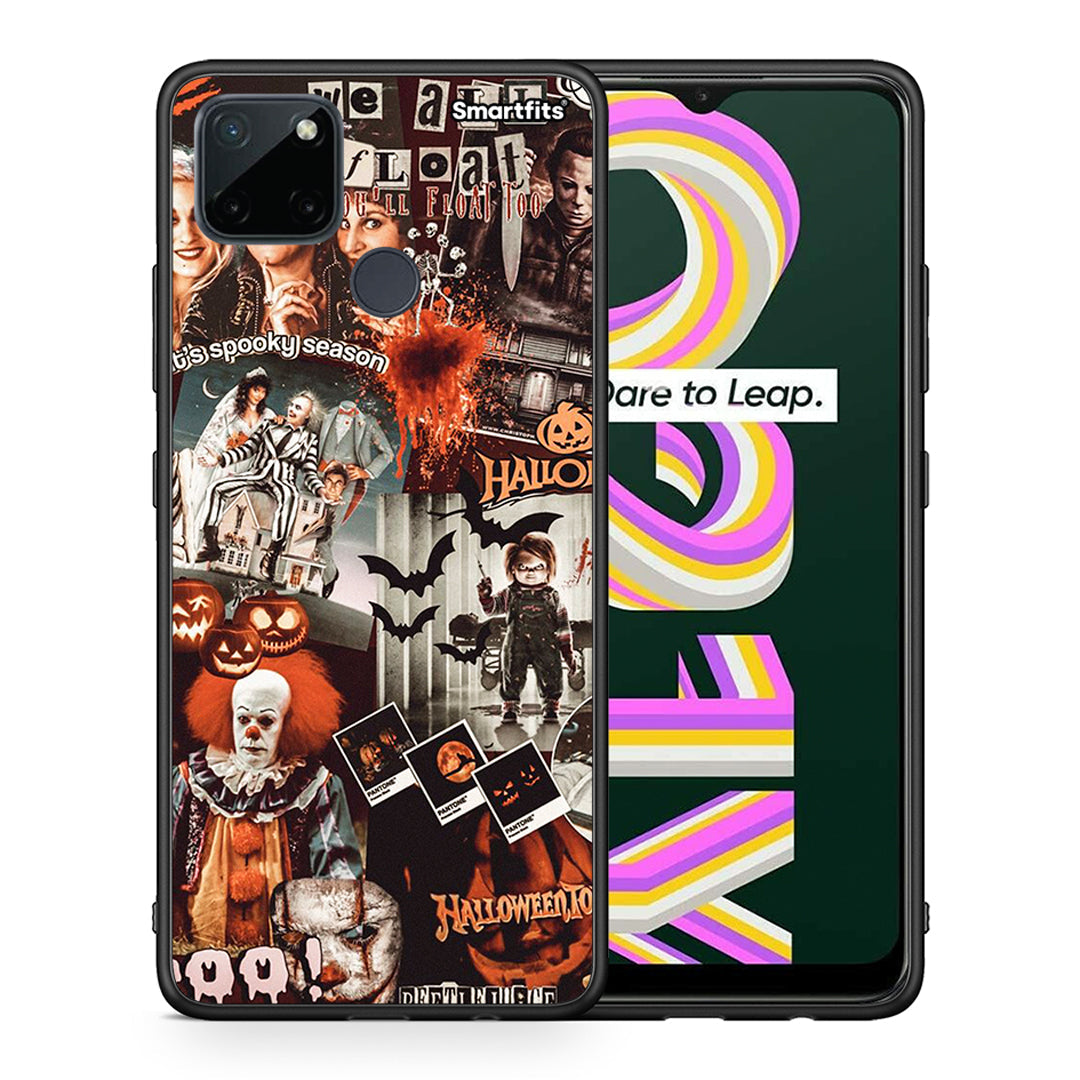Θήκη Realme C21Y / C25Y / 7i (Global) Halloween Spooky Season από τη Smartfits με σχέδιο στο πίσω μέρος και μαύρο περίβλημα | Realme C21Y / C25Y / 7i (Global) Halloween Spooky Season case with colorful back and black bezels