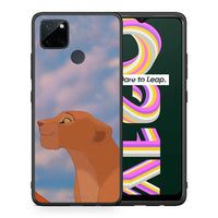 Thumbnail for Θήκη Αγίου Βαλεντίνου Realme C21Y / C25Y / 7i (Global) Lion Love 2 από τη Smartfits με σχέδιο στο πίσω μέρος και μαύρο περίβλημα | Realme C21Y / C25Y / 7i (Global) Lion Love 2 case with colorful back and black bezels