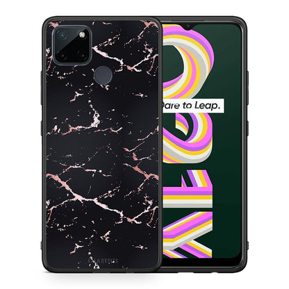 Marble Black Rosegold - Realme C21Y / C25Y / 7i (Global) θήκη