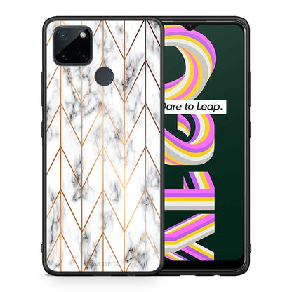 Marble Gold Geometric - Realme C21Y / C25Y / 7i (Global) θήκη