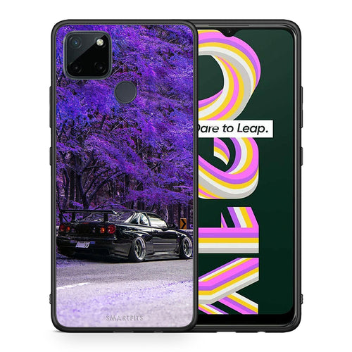 Θήκη Αγίου Βαλεντίνου Realme C21Y / C25Y / 7i (Global) Super Car από τη Smartfits με σχέδιο στο πίσω μέρος και μαύρο περίβλημα | Realme C21Y / C25Y / 7i (Global) Super Car case with colorful back and black bezels